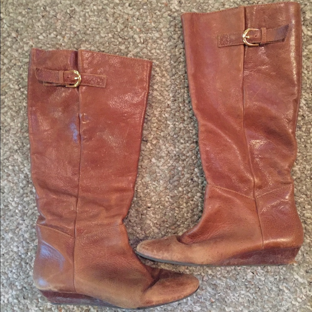 Tall leather boots